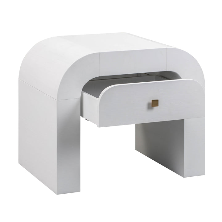 American Home Furniture | TOV Furniture - Hump White Nightstand