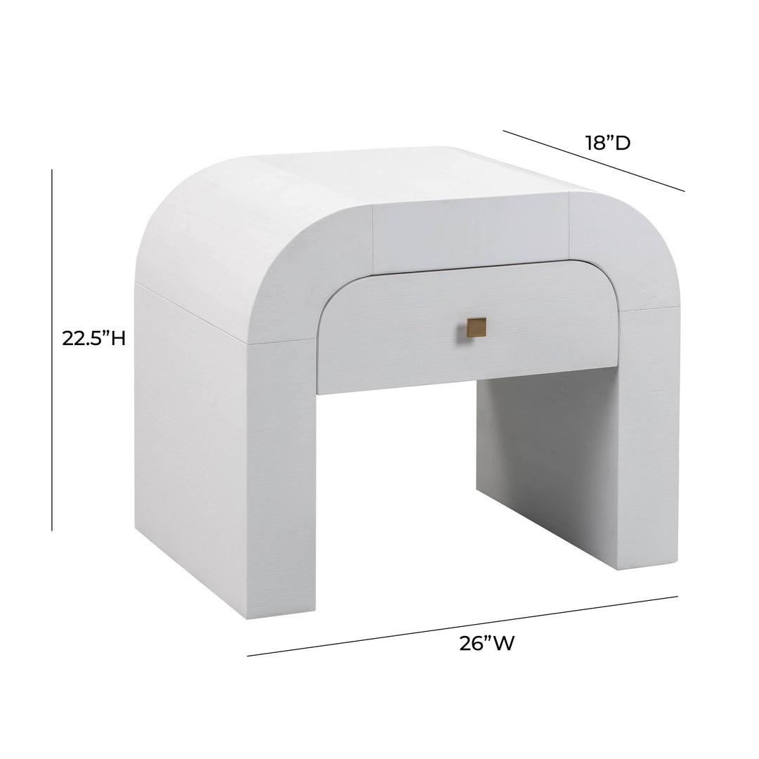 American Home Furniture | TOV Furniture - Hump White Nightstand
