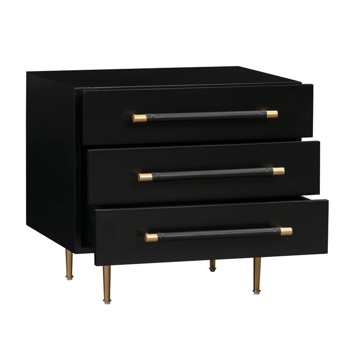 TOV Furniture Trident Black Nightstand NIGHTSTANDS