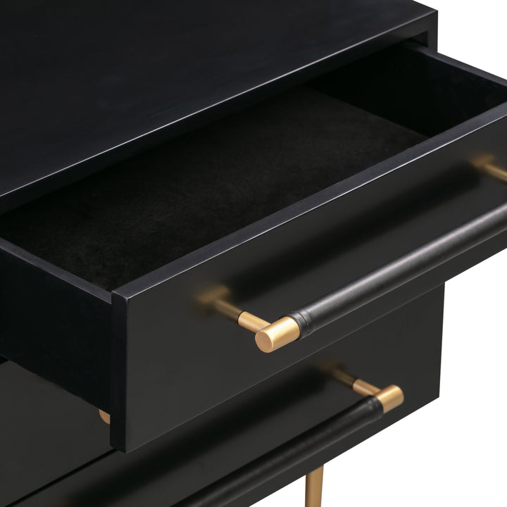 TOV Furniture Trident Black Nightstand NIGHTSTANDS