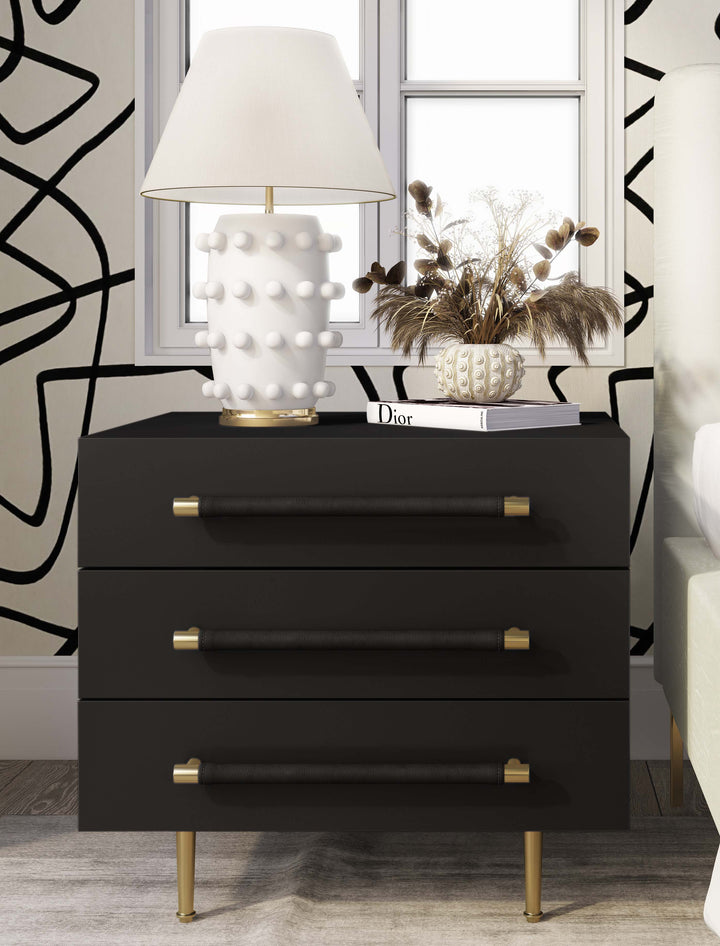 TOV Furniture Trident Black Nightstand NIGHTSTANDS