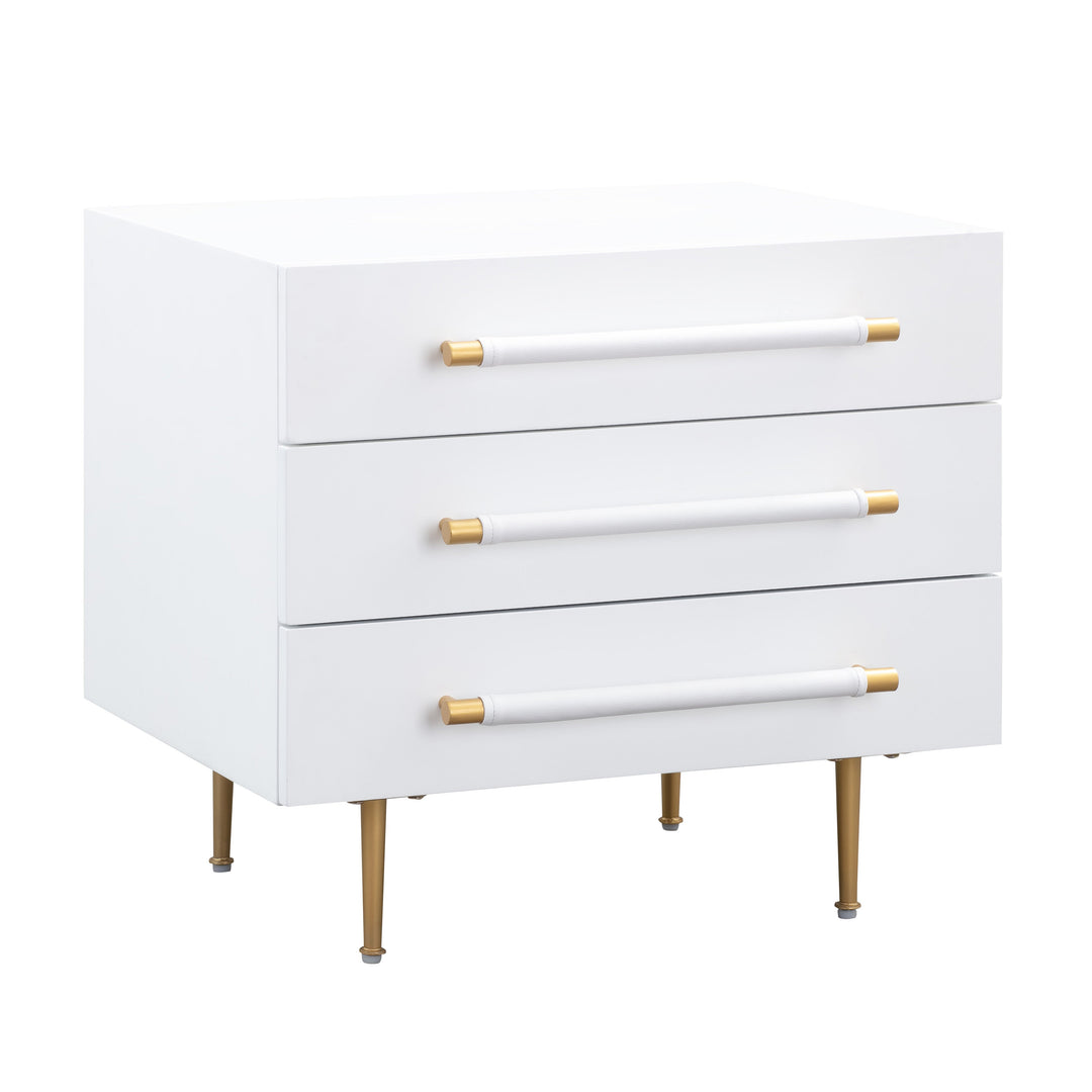 TOV Furniture Trident White Nightstand NIGHTSTANDS