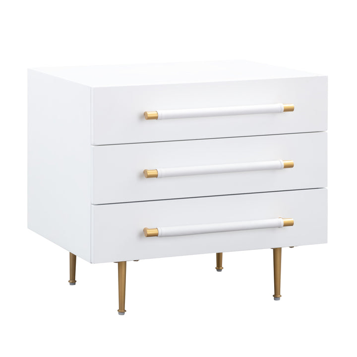 TOV Furniture Trident White Nightstand NIGHTSTANDS