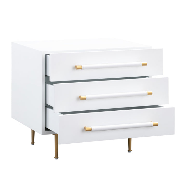 TOV Furniture Trident White Nightstand NIGHTSTANDS