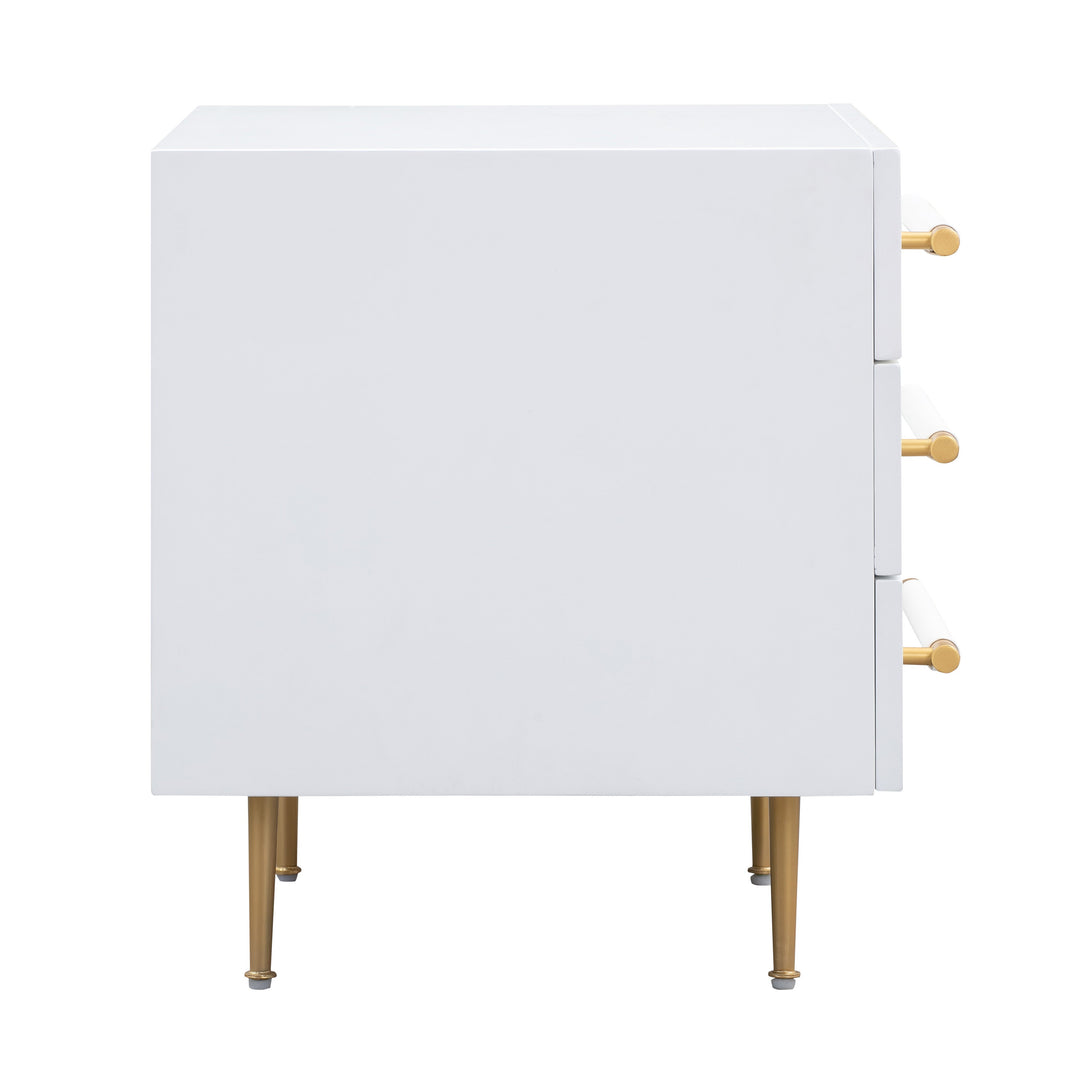 TOV Furniture Trident White Nightstand NIGHTSTANDS