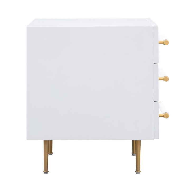 TOV Furniture Trident White Nightstand NIGHTSTANDS