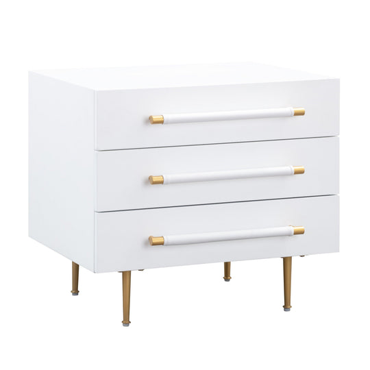 TOV Furniture Trident White Nightstand NIGHTSTANDS