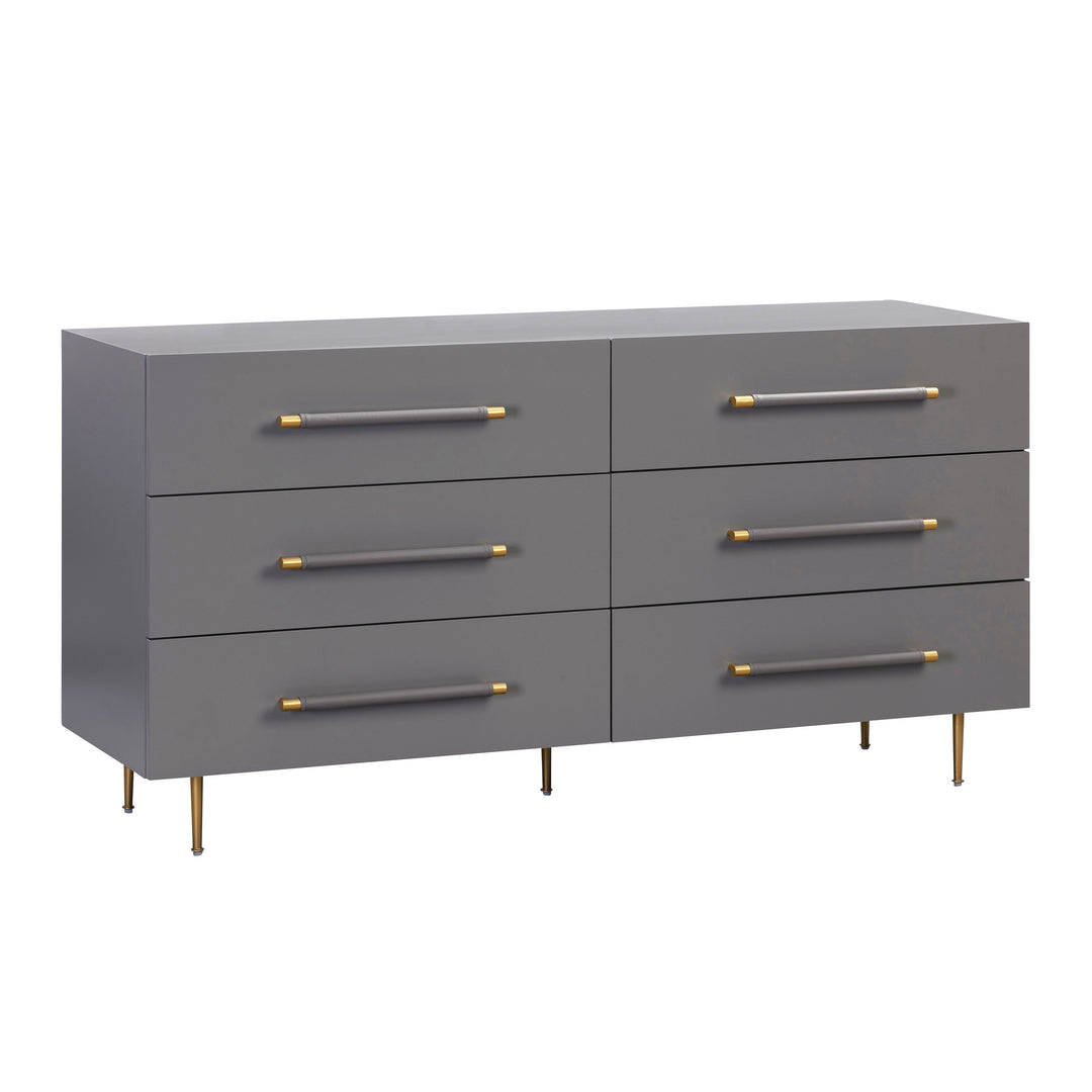 TOV Furniture Trident Grey 6 Drawer Dresser DRESSERS