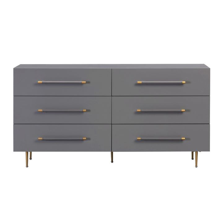 American Home Furniture | TOV Furniture - Trident Grey 6 Drawer Dresser