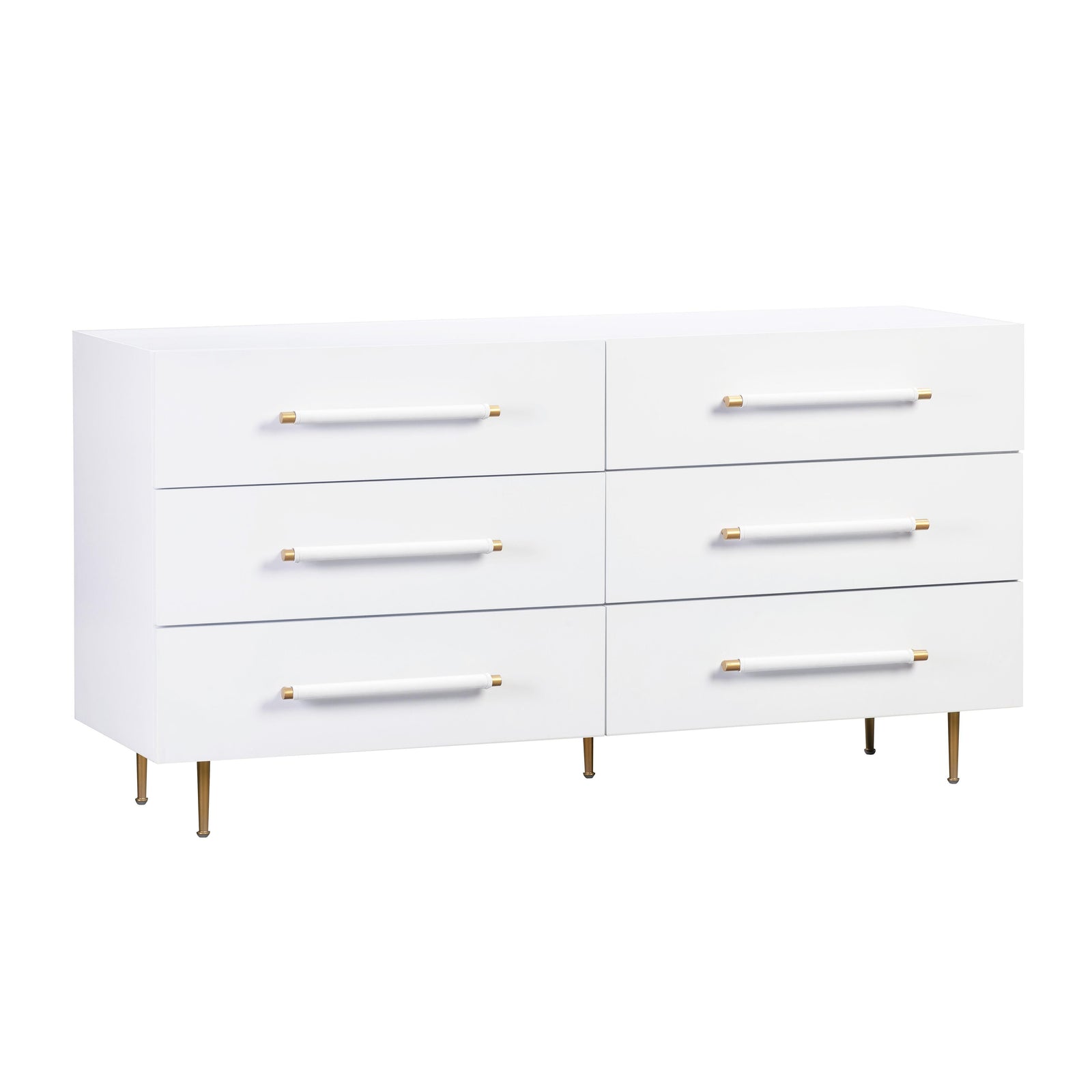 TOV Furniture Trident White 6 Drawer Dresser DRESSERS