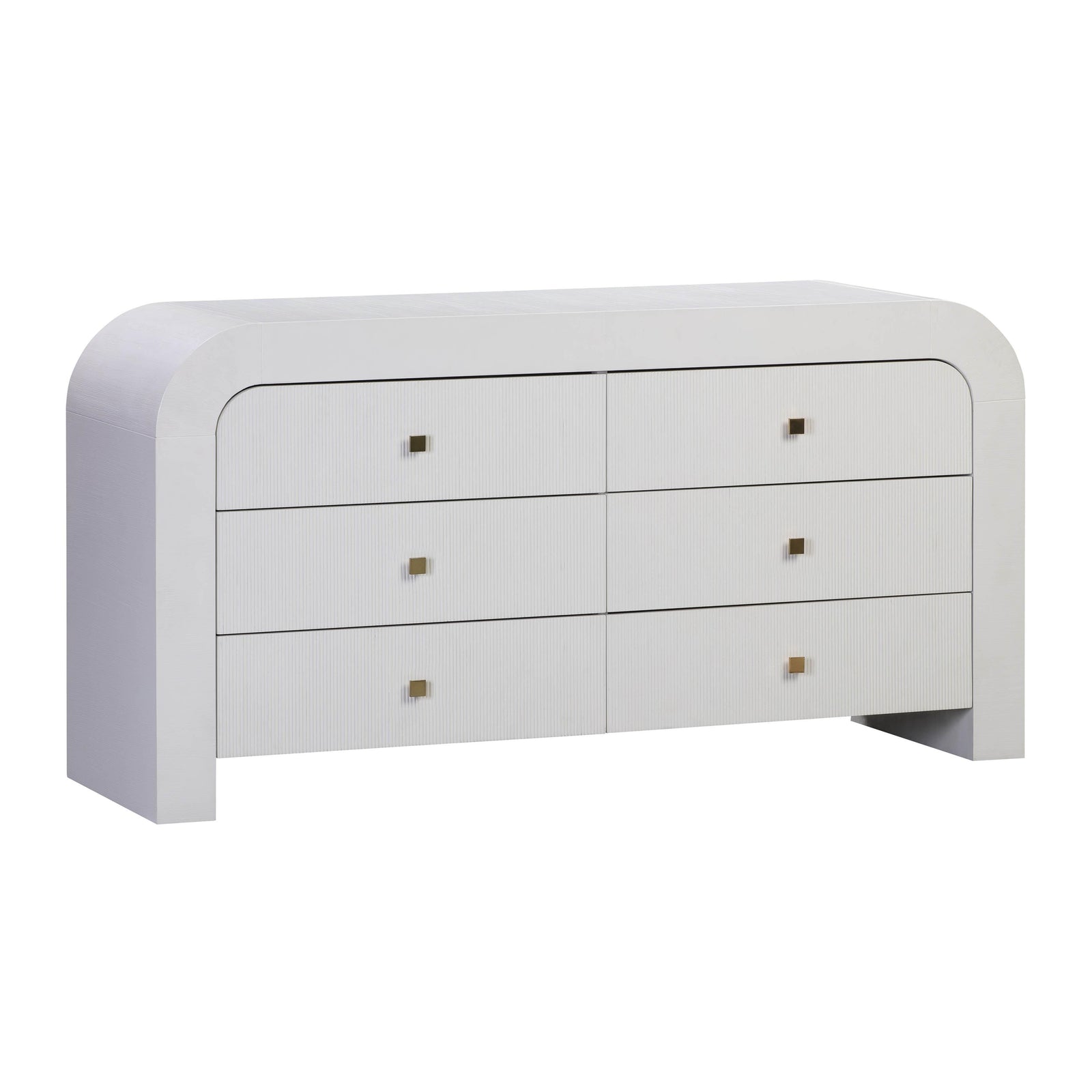 TOV Furniture Hump 6 Drawer White Dresser DRESSERS