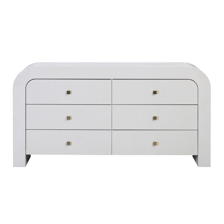 TOV Furniture Hump 6 Drawer White Dresser DRESSERS