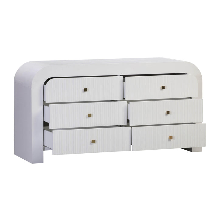 TOV Furniture Hump 6 Drawer White Dresser DRESSERS