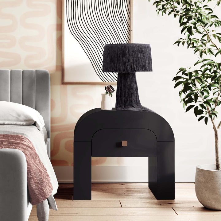 TOV Furniture Hump Black Nightstand NIGHTSTANDS
