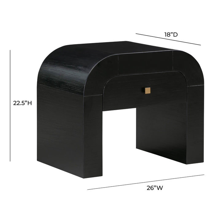 TOV Furniture Hump Black Nightstand NIGHTSTANDS