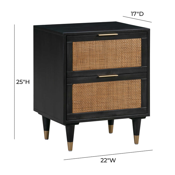 TOV Furniture Sierra Noir Nightstand NIGHTSTANDS
