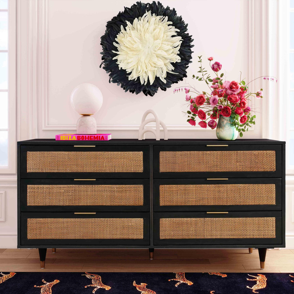 American Home Furniture | TOV Furniture - Sierra Noir 6 Drawer Dresser