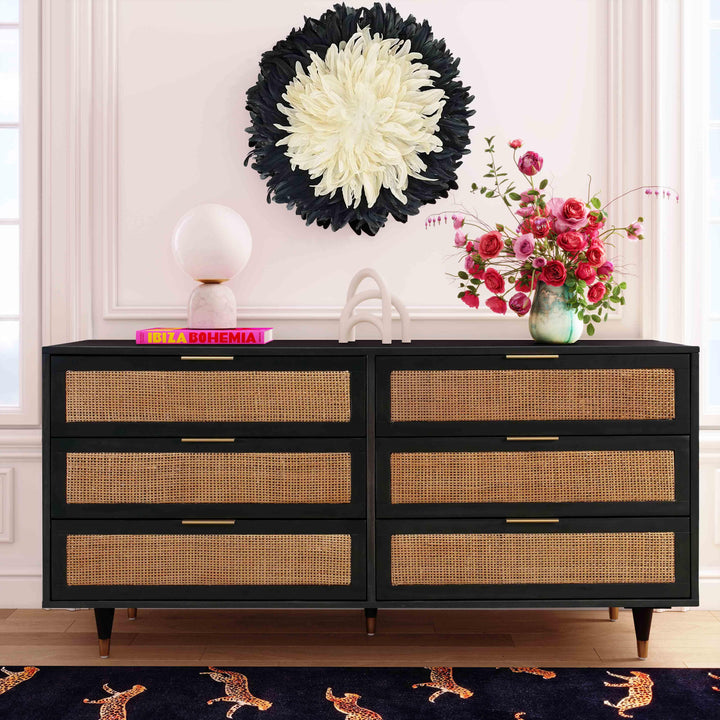 American Home Furniture | TOV Furniture - Sierra Noir 6 Drawer Dresser