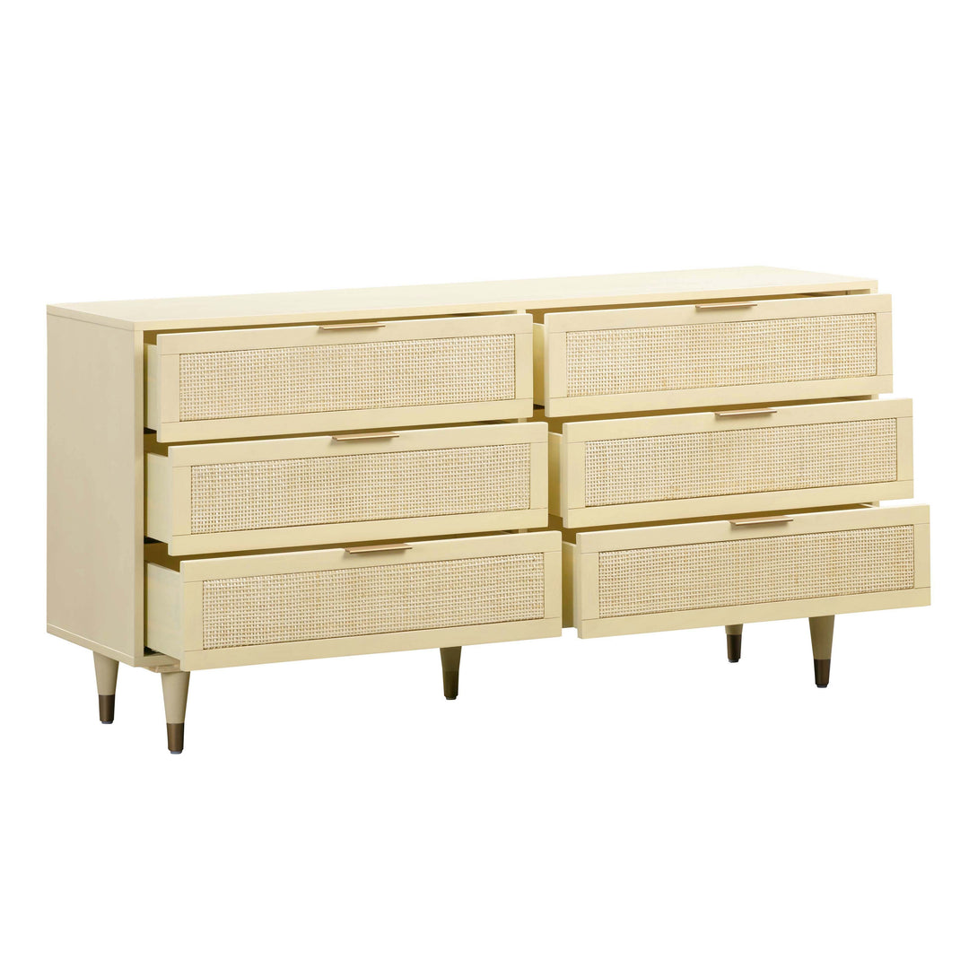 TOV Furniture Sierra Buttermilk 6 Drawer Dresser DRESSERS