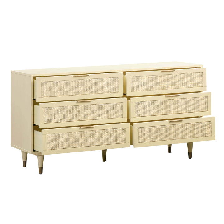 TOV Furniture Sierra Buttermilk 6 Drawer Dresser DRESSERS