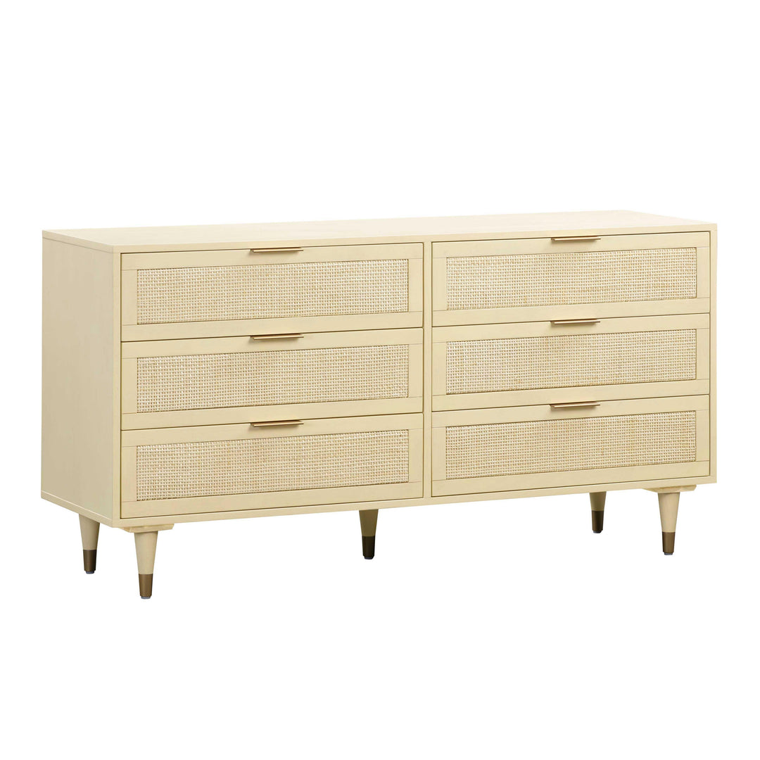 American Home Furniture | TOV Furniture - Sierra Buttermilk 6 Drawer Dresser