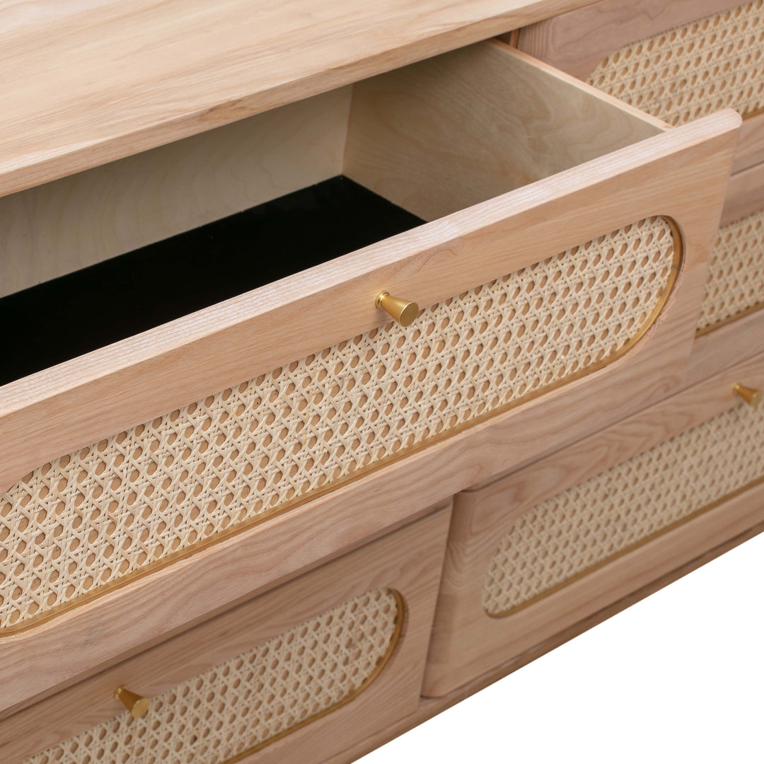 American Home Furniture | TOV Furniture - Carmen Cane 6 Drawer Dresser