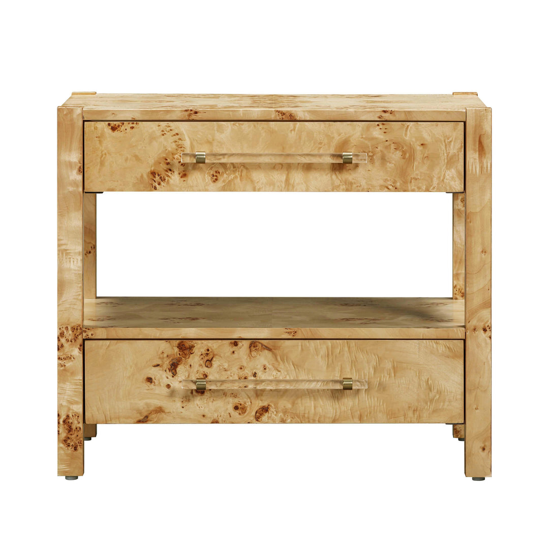 TOV Furniture Brandyss Natural Burl Nightstand NIGHTSTANDS