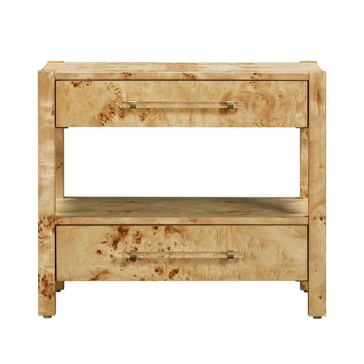 TOV Furniture Brandyss Natural Burl Nightstand NIGHTSTANDS
