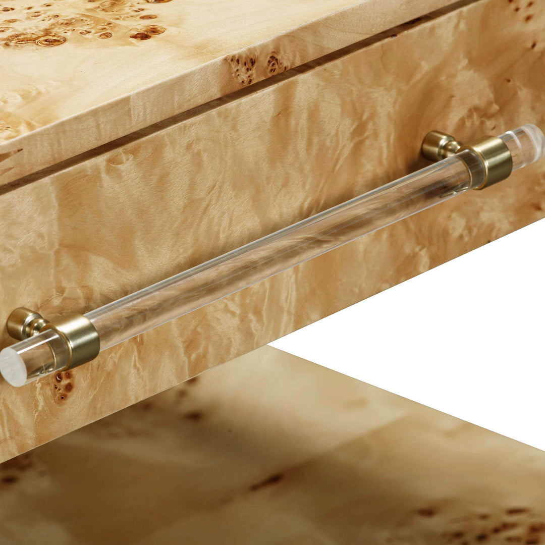 TOV Furniture Brandyss Natural Burl Nightstand NIGHTSTANDS