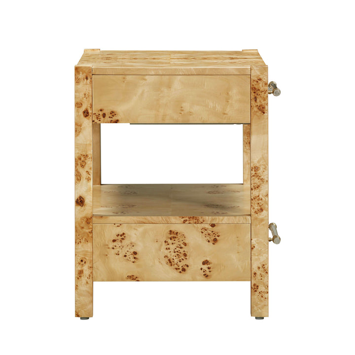 TOV Furniture Brandyss Natural Burl Nightstand NIGHTSTANDS