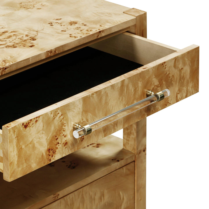 TOV Furniture Brandyss Natural Burl Nightstand NIGHTSTANDS