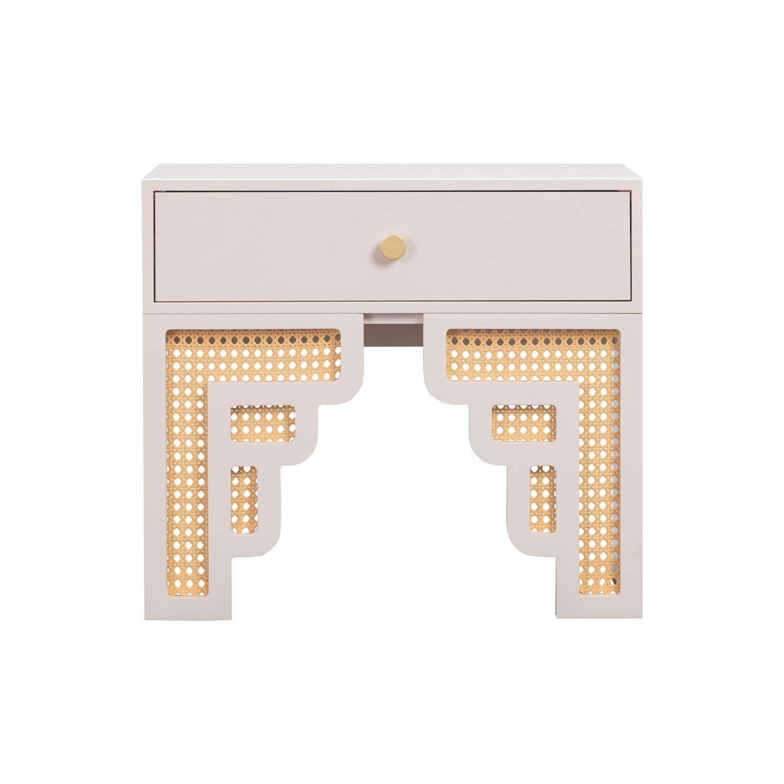 TOV Furniture Suzie Cream & Rattan Nightstand NIGHTSTANDS