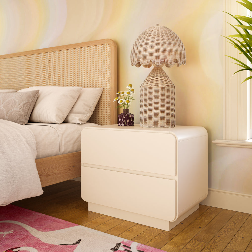 American Home Furniture | TOV Furniture - Sagura Cream Nightstand