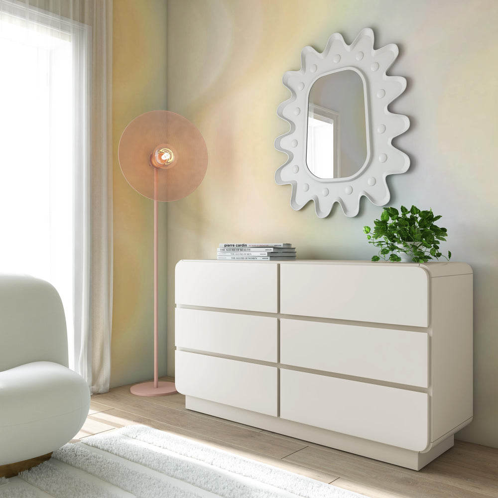 American Home Furniture | TOV Furniture - Sagura Cream 6-Drawer Dresser