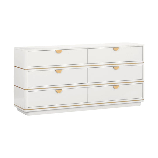 TOV Furniture Julieta Cream 6 Drawer Dresser DRESSERS