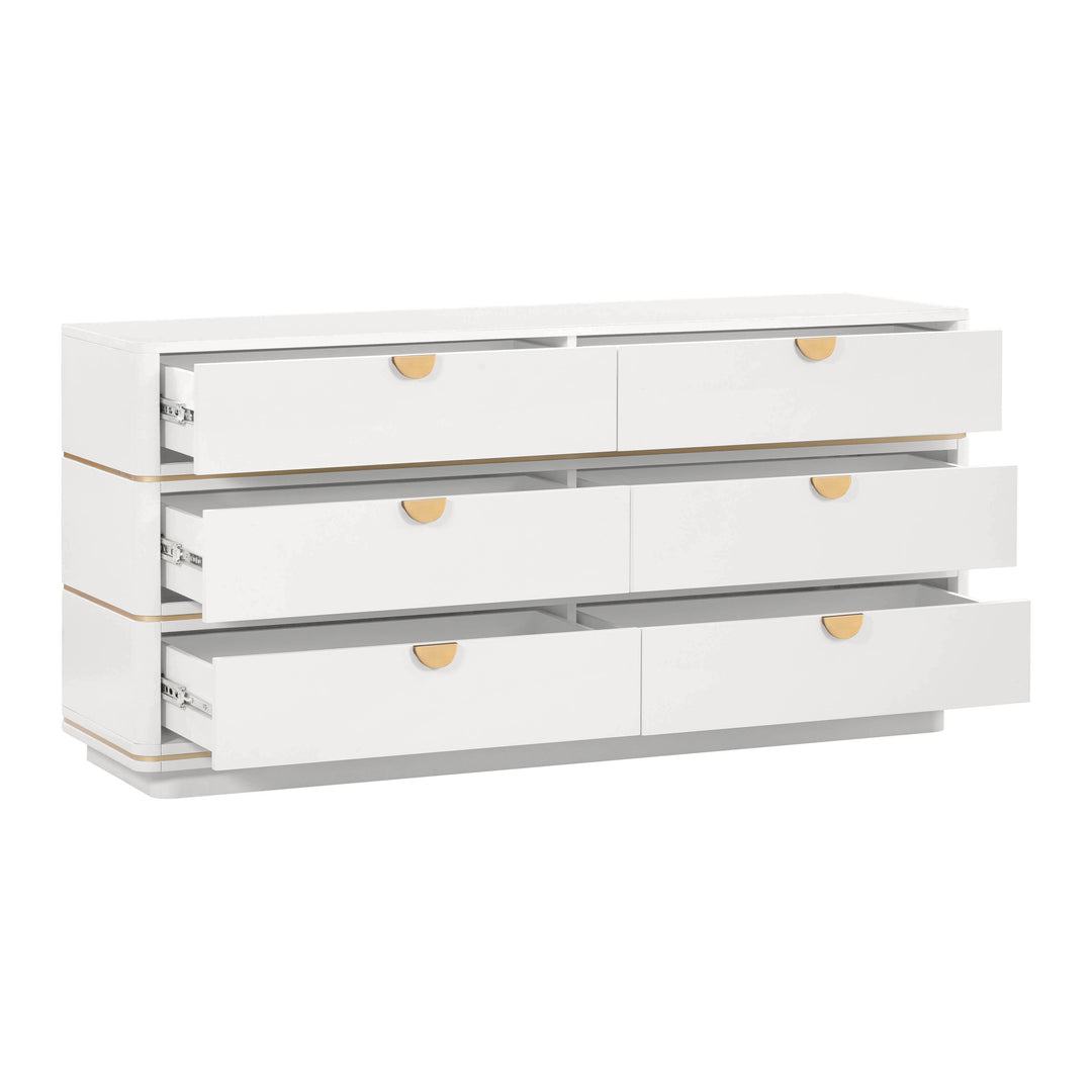 TOV Furniture Julieta Cream 6 Drawer Dresser DRESSERS