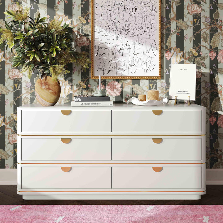 TOV Furniture Julieta Cream 6 Drawer Dresser DRESSERS