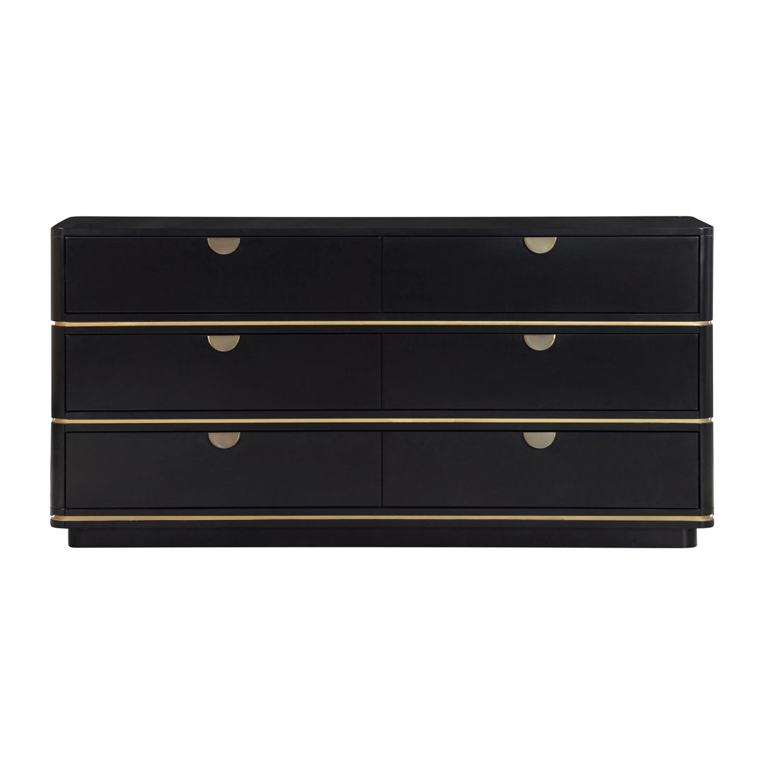 TOV Furniture Julieta Black 6 Drawer Dresser DRESSERS