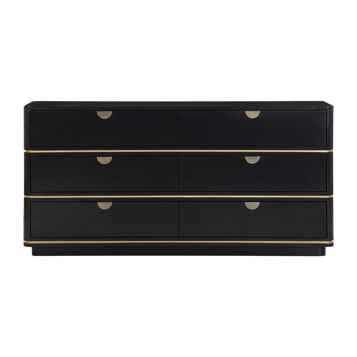 TOV Furniture Julieta Black 6 Drawer Dresser DRESSERS