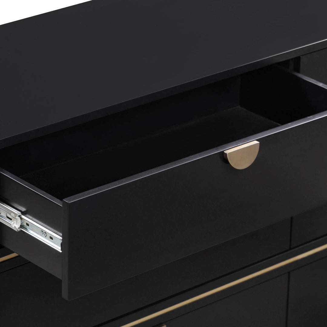 American Home Furniture | TOV Furniture - Julieta Black 6 Drawer Dresser