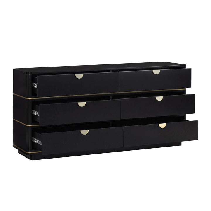 TOV Furniture Julieta Black 6 Drawer Dresser DRESSERS