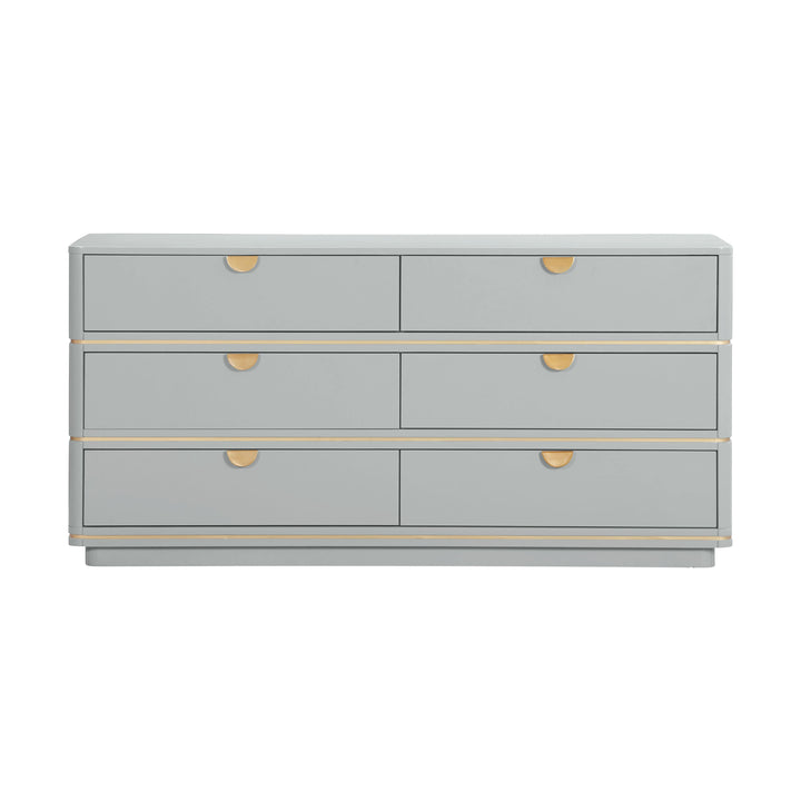 American Home Furniture | TOV Furniture - Julieta Grey 6 Drawer Dresser