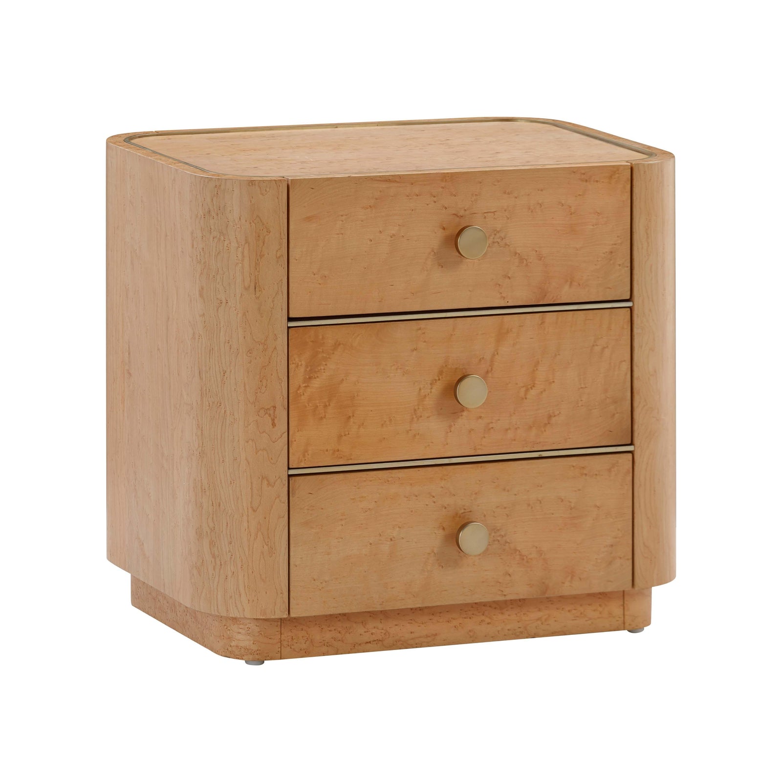 TOV Furniture Abigail Natural Birdseye Maple Nightstand NIGHTSTANDS