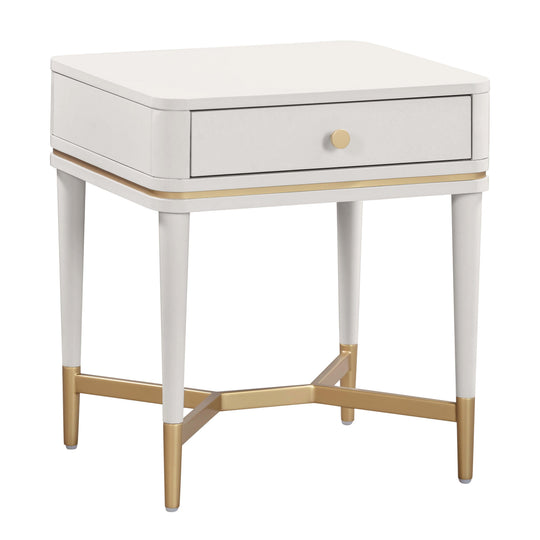 TOV Furniture Julieta Cream Nightstand NIGHTSTANDS