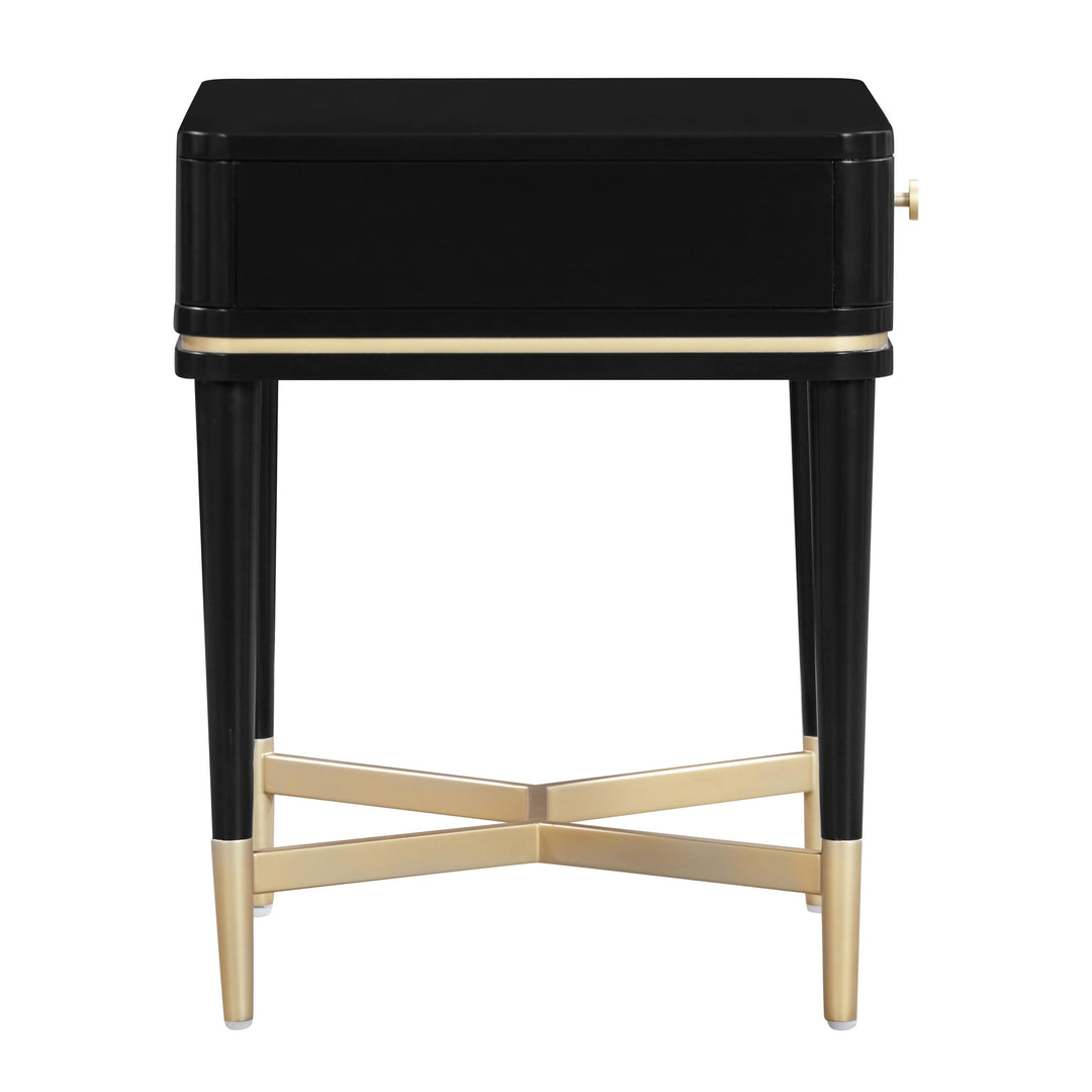 American Home Furniture | TOV Furniture - Julieta Black Nightstand