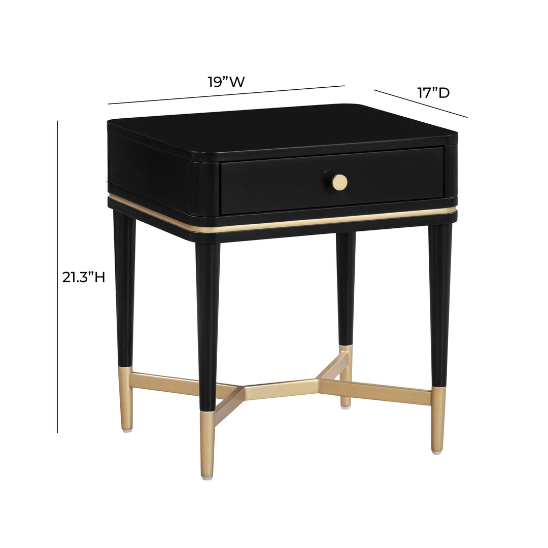 TOV Furniture Julieta Black Nightstand NIGHTSTANDS