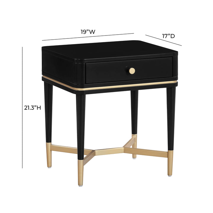 TOV Furniture Julieta Black Nightstand NIGHTSTANDS