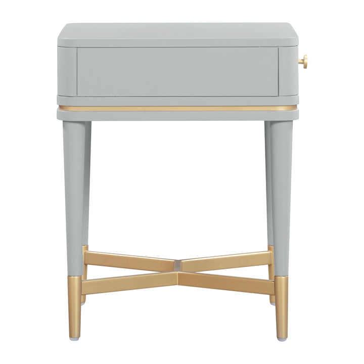 TOV Furniture Julieta Grey Nightstand NIGHTSTANDS