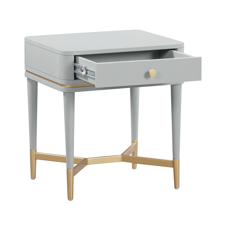 TOV Furniture Julieta Grey Nightstand NIGHTSTANDS