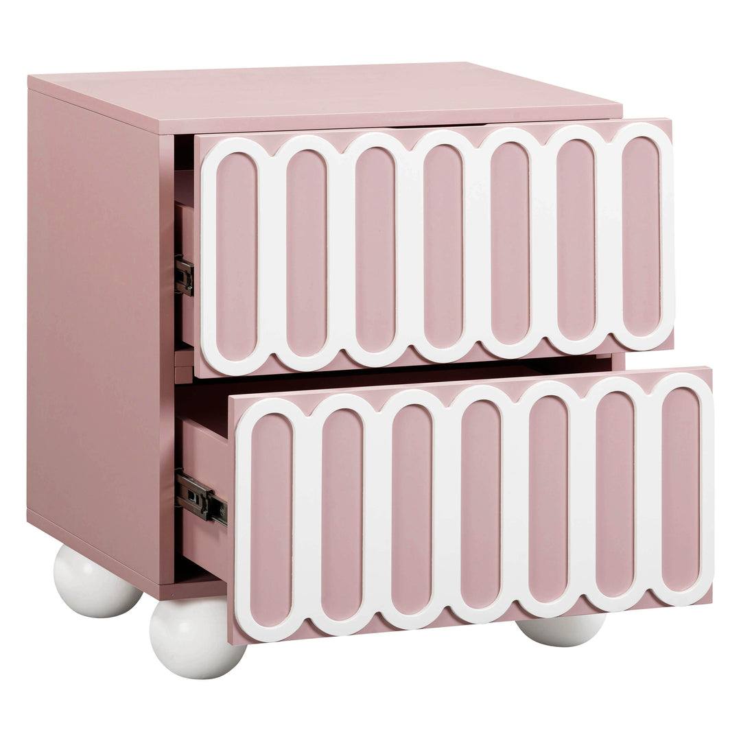 TOV Furniture Tori Motif Mauve Nightstand NIGHTSTANDS